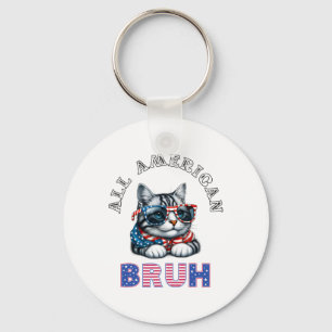 All American Bruh 4th Of July  Key Ring