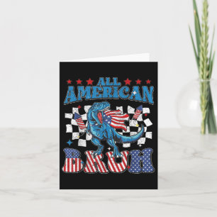 All American Bruh Dinosaur T-rex Patriotic 4th Of Card