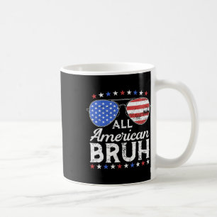 All American Bruh Funny Kids Teen Boys Patriotic 4 Coffee Mug