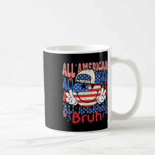 All American Bruh Matching Family 4th Of July Amer Coffee Mug