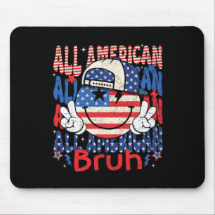 All American Bruh Matching Family 4th Of July Amer Mouse Pad