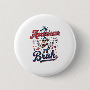 All American Bruh Patriotic Duck Vintage Shirt_1 6 Cm Round Badge