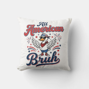 All American Bruh Patriotic Duck Vintage Shirt_1 Cushion