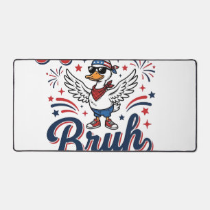 All American Bruh Patriotic Duck Vintage Shirt_1 Desk Mat