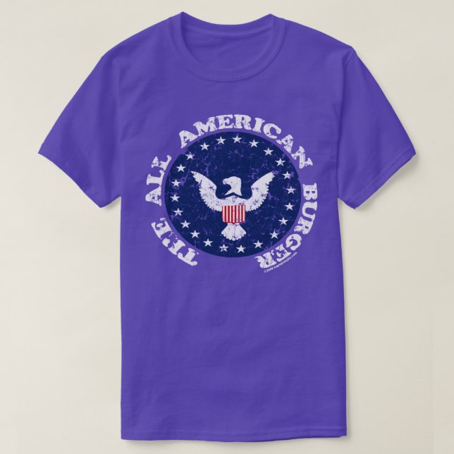 All American Burger T-Shirt (Design Front)