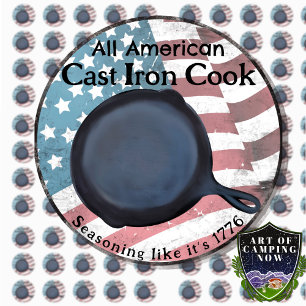 All American Cast Iron Cook  Classic Round Sticker