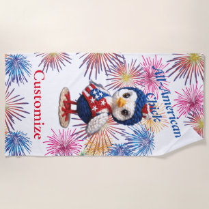 All-American Chick Thunder_Cove Beach Towel