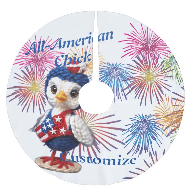 All-American Chick Thunder_Cove  Brushed Polyester Tree Skirt (Front)