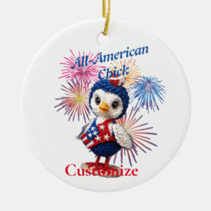 All-American Chick Thunder_Cove Ceramic Ornament