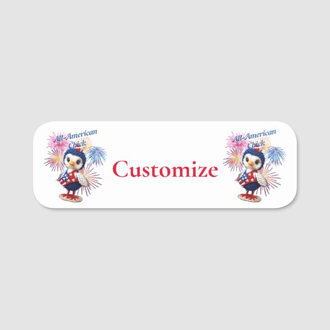 All-American Chick Thunder_Cove  Name Tag (Front)