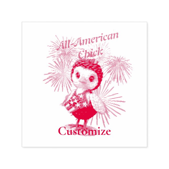All-American Chick Thunder_Cove  Self-inking Stamp (Design)