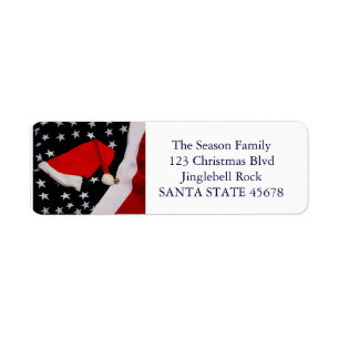 All American Christmas Return Address Label