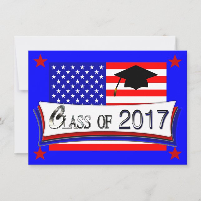 All American Class Of 2017 Graduation Invitations (Front)