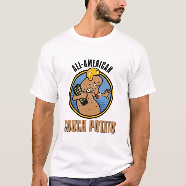 All-American Couch Potato (customisable) T-Shirt (Front)