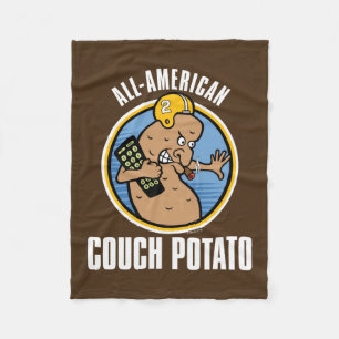 All-American Couch Potato Fleece Blanket