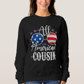 All American Cousin Matching Family 4th of July Am Sweatshirt
