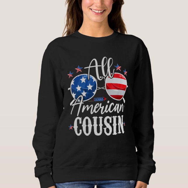 All American Cousin Matching Family 4th of July Am Sweatshirt (Front)