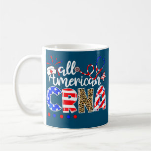 All American CRNA Fireworks Leopard 4th Of July Coffee Mug