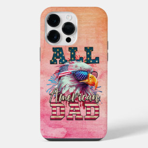 All American Dad 4th of July Bald Eagle USA Flag iPhone 14 Pro Max Case