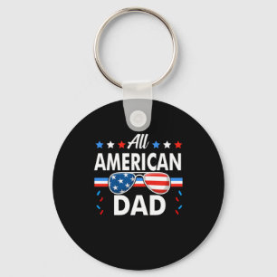 All American Dad 4th of July Family Matching Key Ring