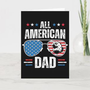 All American Dad 4th Of July Father's Day Sungles  Card