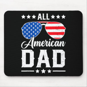 All American Dad 4th Of July Funny Patriotic Usa M Mouse Pad