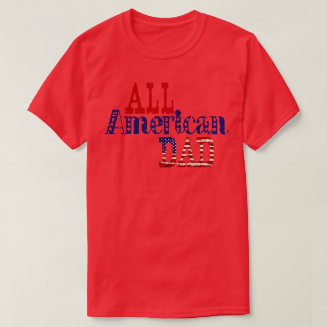 All american dad US flag sunglasses for matching 4 T-Shirt (Design Front)