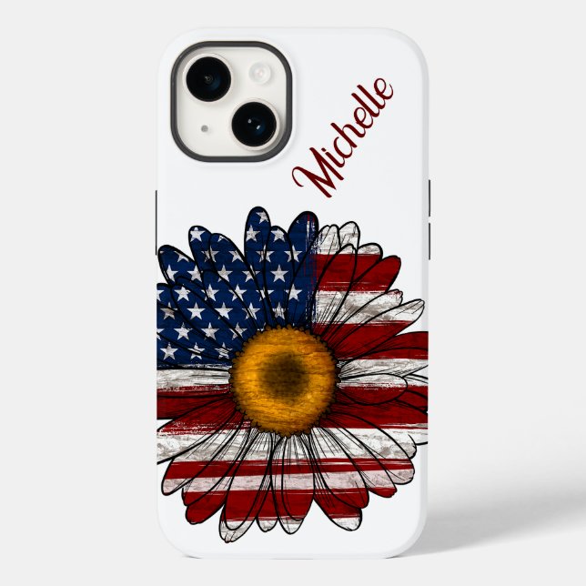 All American Daisy Teacher Case-Mate iPhone Case (Back)
