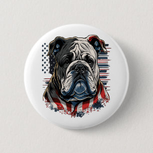 ALL AMERICAN DOG-lovers english bulldog 3 6 Cm Round Badge