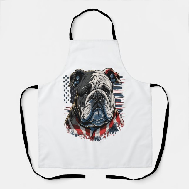 ALL AMERICAN DOG-lovers english bulldog 3 Apron (Front)