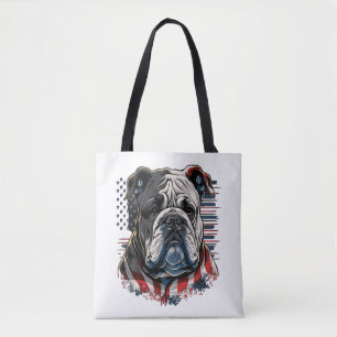 ALL AMERICAN DOG-lovers english bulldog 3 Tote Bag