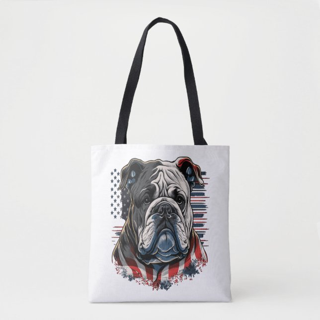 ALL AMERICAN DOG-lovers english bulldog 3 Tote Bag (Front)