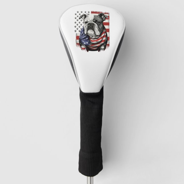ALL AMERICAN DOG-lovers english bulldog  Golf Head Cover (Front)