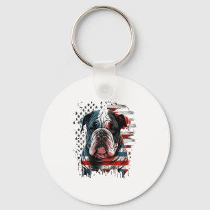ALL AMERICAN DOG-lovers english bulldog Key Ring