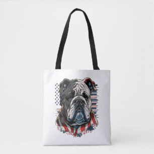 ALL AMERICAN DOG-lovers english bulldog  Tote Bag