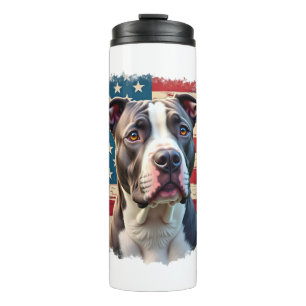ALL AMERICAN DOG-lovers pit bul (2) Thermal Tumbler