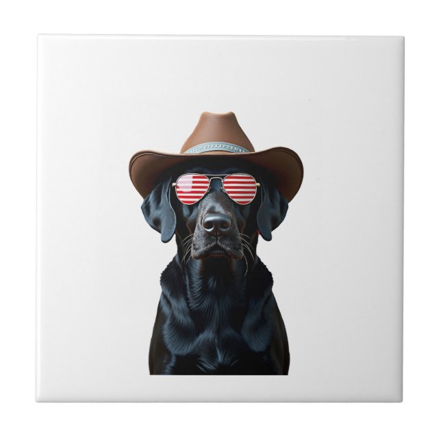 ALL AMERICAN DOG-lovers pit bull (1) Ceramic Tile (Front)