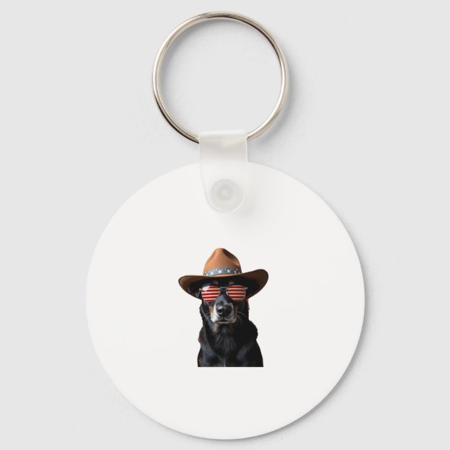 ALL AMERICAN DOG-lovers pit bull (2) Key Ring (Front)