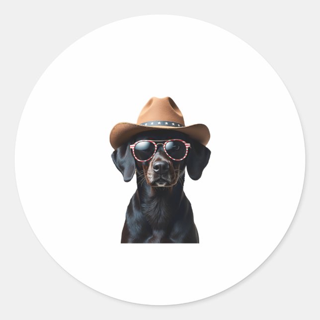 ALL AMERICAN DOG-lovers pit bull (3) Classic Round Sticker (Front)