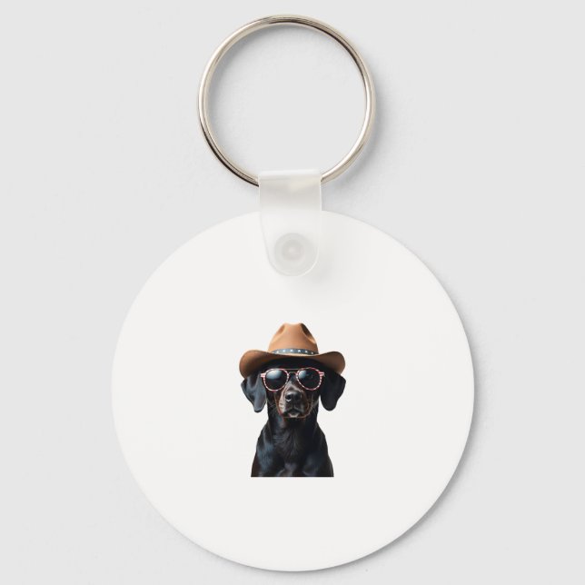 ALL AMERICAN DOG-lovers pit bull (3) Key Ring (Front)