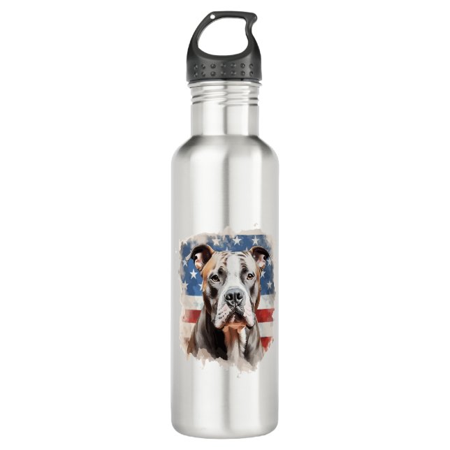 ALL AMERICAN DOG-lovers pit bull  710 Ml Water Bottle (Front)