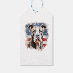 ALL AMERICAN DOG-lovers pit bull  Gift Tags