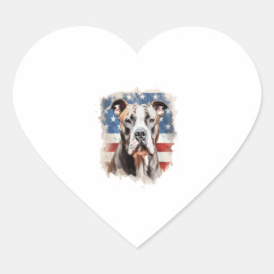 ALL AMERICAN DOG-lovers pit bull Heart Sticker