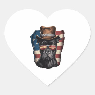 ALL AMERICAN DOG-lovers pit bull Heart Sticker
