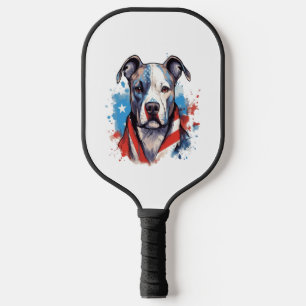 ALL AMERICAN DOG-lovers pit bull  Pickleball Paddle