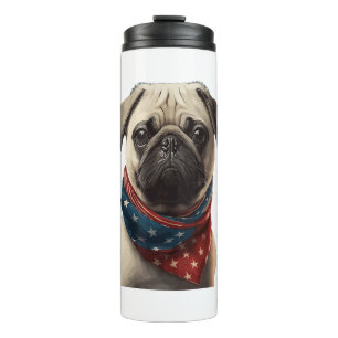 ALL AMERICAN DOG-lovers Pug Thermal Tumbler