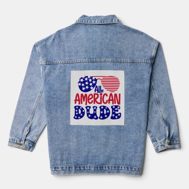 All American Dude-32286 Denim Jacket (Back)
