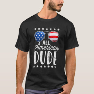 All American Dude 4th Of July Boys Kids Sunglasses T-Shirt