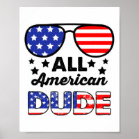 All American Dude 4th Of July Patriotic Boys Kids 