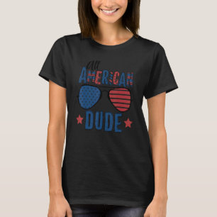 All American Dude 4th Of July Sunglasses Boys Kids T-Shirt